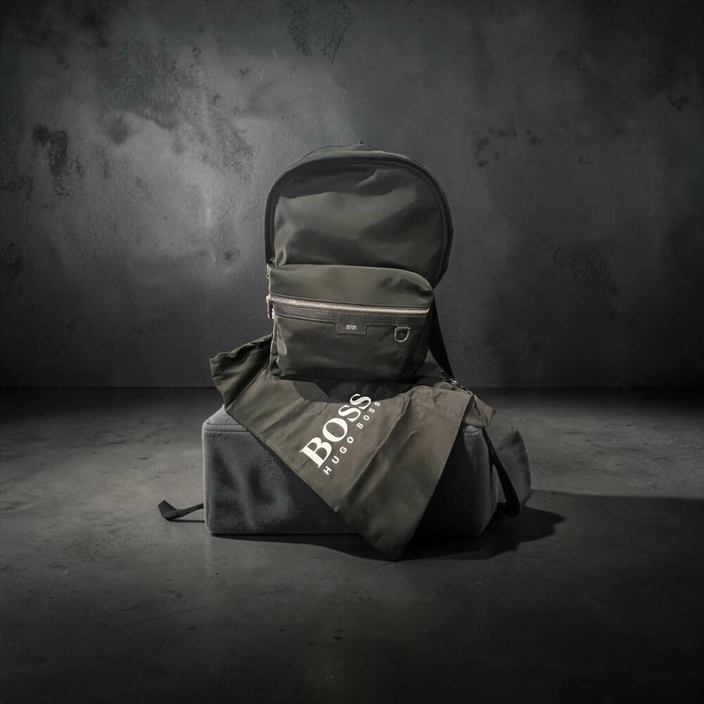 BOSS Black Nylon backpack features a minimalist design NWOT MSRP $298
